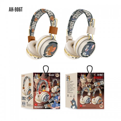 Audifonos inalambricos tipo diadema USB, dibujos animados de moda niña,niño, MAYOREO 