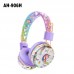 Audifonos inalambricos de diadema de dibujos animados de moda Unicornios, niñas,niños, MAYOREO