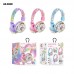 Audifonos inalambricos de diadema de dibujos animados de moda Unicornios, niñas,niños, MAYOREO