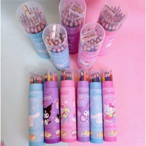Juego de 36 colores, bote con sacapuntas y colores de dibujos animados de moda por mayoreo W-HH-512