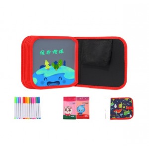 Tablero de dibujo para niños 10pag, Tablero borrable, para escribir, pintar, colorear, Diferentes diseños por mayoreo W-HH-564