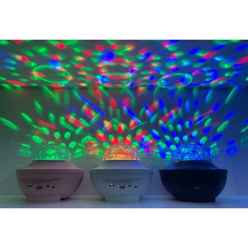 Lámpara de proyección bola mágica de cristal, luces de colores, luz nocturna con flash USB con Bluetooth XY-918LED