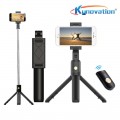 Trípode multifuncional y bastón selfie 2 en 1, extensible hasta 64 cm, con soporte ajustable para celular y control remoto Bluetooth desmontablE VENTA AL POR MAYOR ZP73