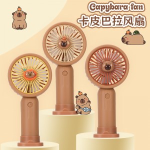 Ventilador de mano con soporte para celular de capibara, Ventilador de mano con soporte recargables, Diferentes colores, MAYOREO.
