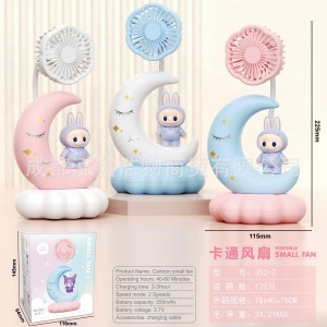 Ventilador de Labubu Recargables y Portátiles, Ventiladores de Novedad, Diferentes Colores y Diseños, MAYOREO.