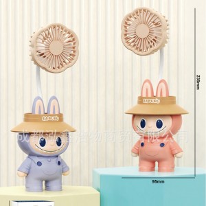 Ventilador de Labubu Recargables Portátiles para Escritorio, Ventiladores de Novedad Labubu, Diferentes Colores y Diseños, MAYOREO.