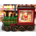 Tren navideño decorativo con luz y efecto nieve, figura de Santa Claus, adorno de navidad elegante. Venta por Mayoreo 883093