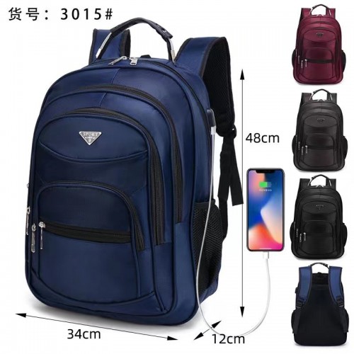 Mochila de gran capacidad con puerto USB de 17pulgadas, Mochila USB, Diferentes colores, MAYOREO. 