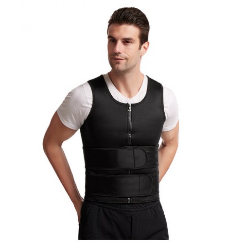Faja chaleco deportivo para bajar de peso en color negro tallas L, M, XL, XXL. Venta por mayoreo FZ163 