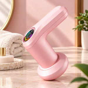 Masajeador eléctrico corporal de mano con diseño ergonómico, controles integrados y formato compacto. Ideal para descanso y relajación. Venta por mayoreo.