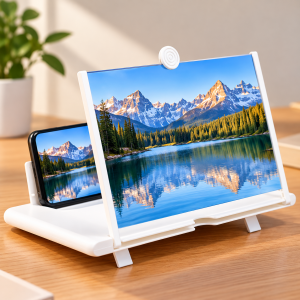 Amplificador de pantalla para celular con diseño plegable y portátil. Ideal para visualizar videos y contenido multimedia en mayor tamaño. Venta por mayoreo.
