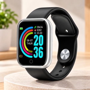 Reloj inteligente smartwatch con pantalla digital a color, correa ajustable y funciones para visualizar información de actividad. Venta por mayoreo.