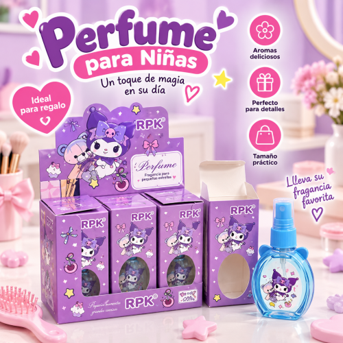Perfume infantil con atomizador en presentación de caja individual, ideal para regalos, detalles, fiestas infantiles, sorpresas, tiendas de regalos, papelerías, bazares o ventas por temporada. Perfume infantil con atomizador en presentación de caja individual, ideal para regalos, detalles, fiestas infantiles, sorpresas, tiendas de regalos, papelerías, bazares o ventas por temporada.