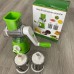 Rayador de verduras manual con base antideslizante y 3 cuchillas intercambiables para rebanar, rallar y cortar. Colores surtidos. Venta por mayoreo 