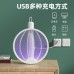 Raqueta eléctrica 2 en 1 mata mosquitos y moscas con luz LED ultravioleta que atrae insectos y los elimina al contacto. Recargable por USB RSD-417. Venta por mayoreo