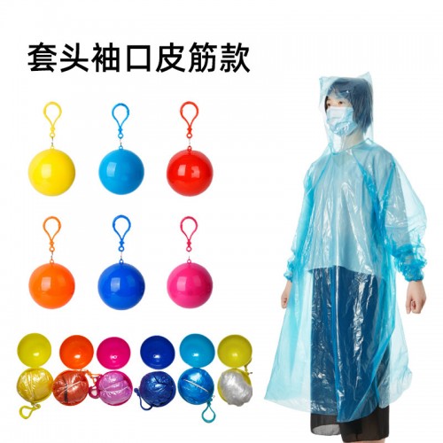 Impermeable desechable portátil de bolita para lluvias al por mayor