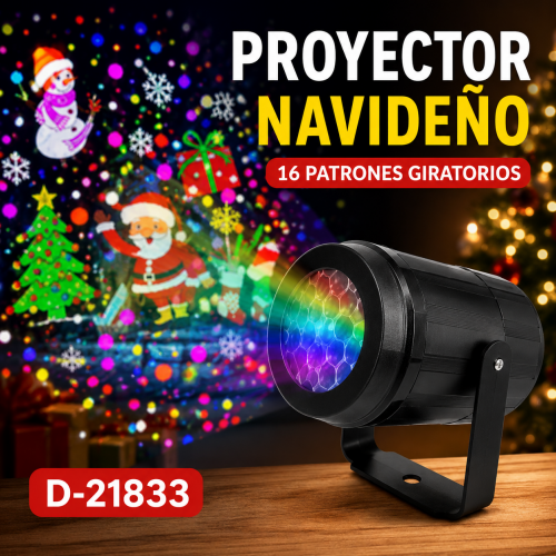 Proyector navideño con 16 patrones giratorios. Ideal para decoración de interiores y fiestas decembrinas. Venta por mayoreo Proyector navideño con 16 patrones giratorios. Ideal para decoración de interiores y fiestas decembrinas. Venta por mayoreo