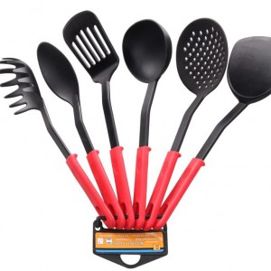 Juego de utensilios de cocina de 6 piezas con mango y colgador – Venta por mayoreo 032-67