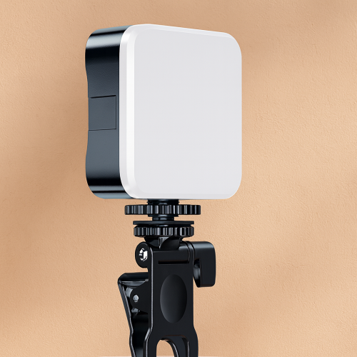 Luz LED recargable con clip profesional, 5600K, ideal para grabación, streaming o fotografía, venta por mayoreo