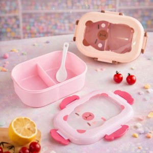 Lonchera Infantil con Divisiones y Diseño de Oso por Mayoreo 1692