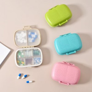 Pastillero portátil con 8 compartimentos para organizar medicamentos y vitaminas. Compacto y práctico. Venta por mayoreo 066