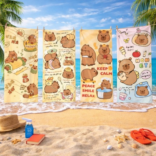 Toalla de Playa Diseño Capybara por Mayoreo 0696