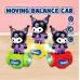 Carrito balance con diseño Kuromi que se desplaza manteniendo el equilibrio, con efectos de luz, música y spray tipo vapor. Juguete interactivo y llamativo, regalo para niños. Venta al por mayor