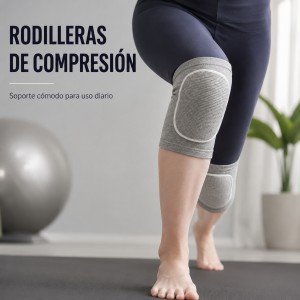 Rodillera deportiva con diseño cómodo y transpirable para ejercicio y uso diario. Venta por mayoreo