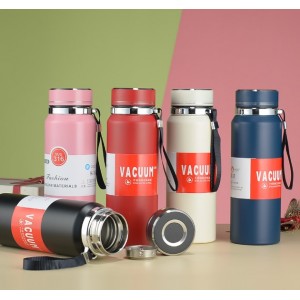 Lleva tus bebidas favoritas a cualquier lugar con estilo con este termo metálico de acero inoxidable, diseñado para conservar la temperatura por horas. Venta al por mayor LX-SD12288ML