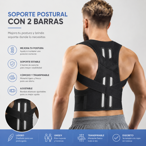Faja con soporte corrector de postura ajustable unisex MAYOREO Faja con soporte corrector de postura ajustable unisex MAYOREO