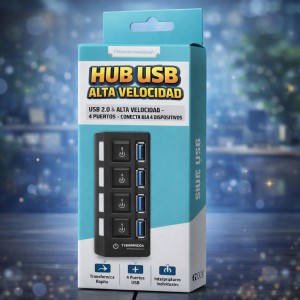 Hub USB Alta Velocidad 4 Puertos con Interruptores por Mayoreo – Código 10135
