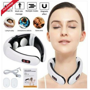 Masajeador cervical calefactor con pulso electromagnético recargable para fisioterapia de de hombros y cuello al por mayor