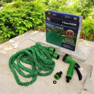 Manguera para jardin expandible varios modos de aspersión totalmente ajustable 15 METROS/50FT MAYOREO