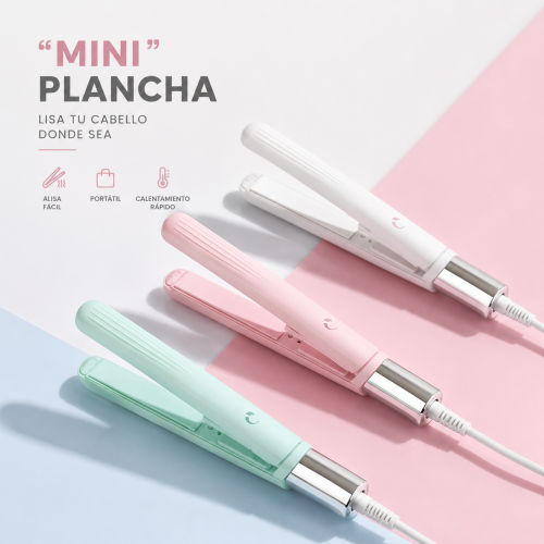 Mini plancha y rizador para el cabello MAYOREO