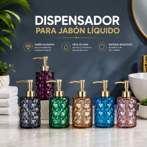 Dispensador de jabón líquido con diseño geométrico por mayoreo