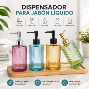 Dispensador transparente con bomba por mayoreo