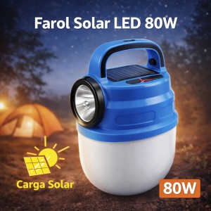 Lámpara Solar LED Portátil 80W Recargable por Mayoreo 10501