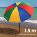 Sombrilla de playa ligera y colorida de 1.5 m. Ideal para jardín, camping o picnic. Fácil de transportar y montar, resistente al sol. Venta por mayoreo 10593-1 Sombrilla de playa ligera y colorida de 1.5 m. Ideal para jardín, camping o picnic. Fácil de transportar y montar, resistente al sol. Venta por mayoreo 10593-1