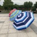 Sombrilla de playa doble 1.2 metros con diseño a rayas, estructura resistente, ideal para jardín o exteriores, venta por mayoreo 10593-2