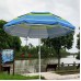 Sombrilla de playa doble 1.2 metros con diseño a rayas, estructura resistente, ideal para jardín o exteriores, venta por mayoreo 10593-2