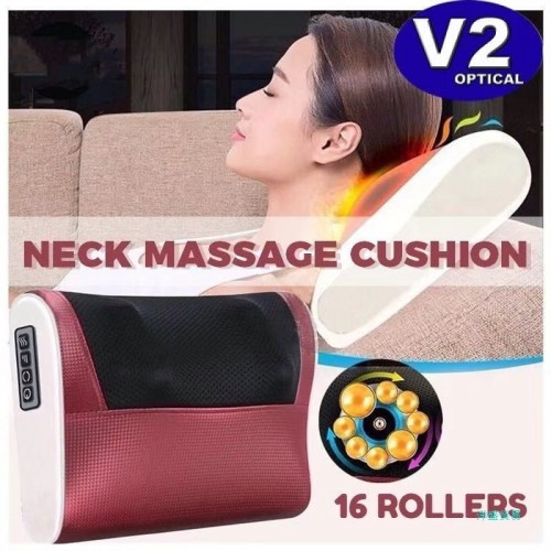 Almohada masajeadora eléctrica de masaje para vértebras cervicales, cuello, hombros, cintura y piernas para el hogar MAYOREO 10629