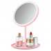 Espejo de maquillaje estilo europeo con luz LED 17 cm diámetro 10990