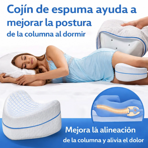Cojín ergonómico de espuma compacta ideal para apoyar las piernas y mejorar la postura al descansar. Diseño cómodo y práctico. Venta por mayoreo 11141
