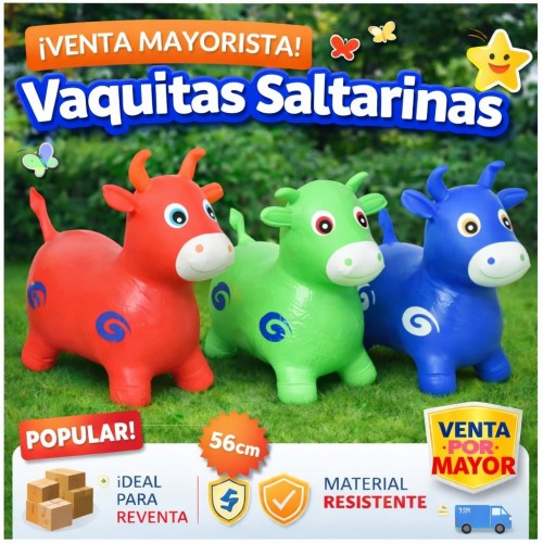Brincolín Inflable Vaquita Infantil para Niños por Mayoreo 11338