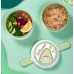 Set de 2pz para comida, Fiambrera Portátil Plegable, Diferentes diseños y colores de novedad, MAYOREO.  
