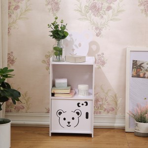 Buró organizador infantil con diseño de oso, repisa superior y puerta decorativa, ideal para recámara, venta al por mayor 11909