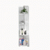 Gabinete organizador delgado para baño o cocina, mueble estrecho de MDF color blanco con puerta y compartimiento superior, venta al por mayor 11918