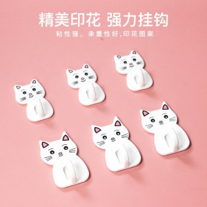 Gancho adhesivo con diseño de gato – Set de 2 piezas – Modelo 12780 – Venta por mayoreo
