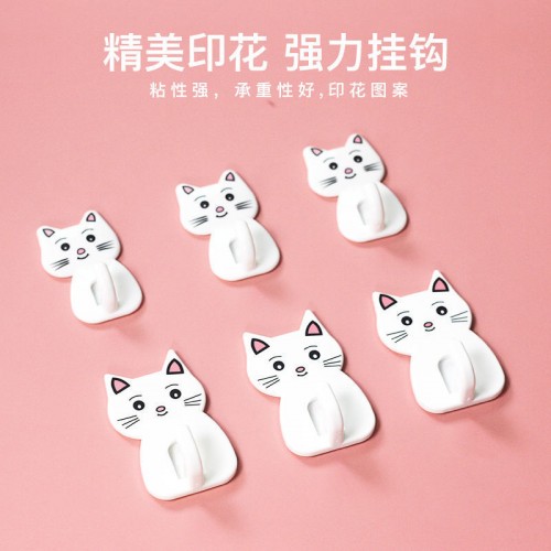 Gancho adhesivo con diseño de gato – Set de 2 piezas – Modelo 12780 – Venta por mayoreo