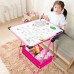 Pizarra de dibujo para niños, soporte magnético para el hogar, tablero de dibujo de doble cara, tablero de escritura, pizarra pequeña plegable con elevación 882834